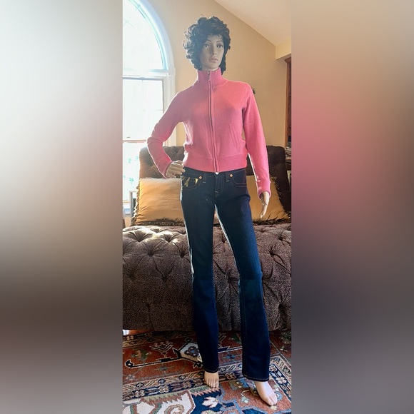 Jeanswest Pink Fully Zipped Cardigan Sweater Sz S - Picture 2 of 13